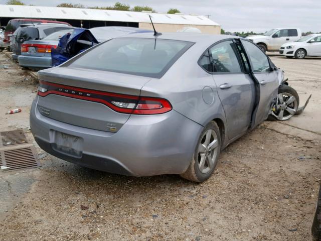 1C3CDFBA8GD570443 - 2016 DODGE DART SXT SILVER photo 4