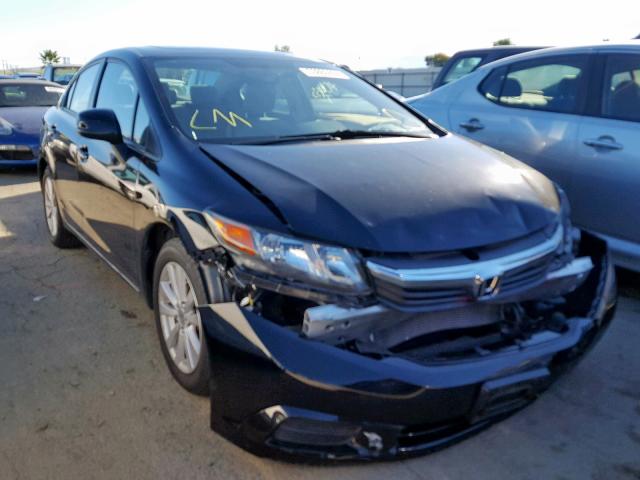 2HGFB2F93CH510575 - 2012 HONDA CIVIC EXL BLACK photo 1