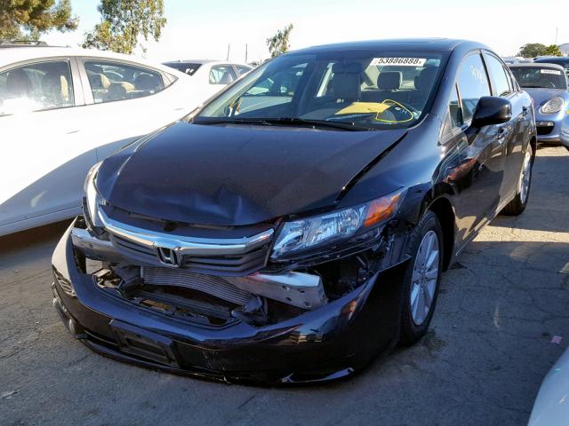 2HGFB2F93CH510575 - 2012 HONDA CIVIC EXL BLACK photo 2