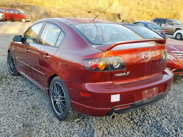 JM1BK324661535339 - 2006 MAZDA 3 S BURGUNDY photo 3