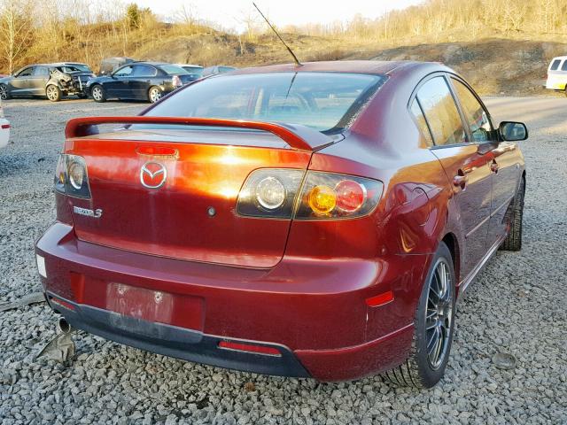 JM1BK324661535339 - 2006 MAZDA 3 S BURGUNDY photo 4