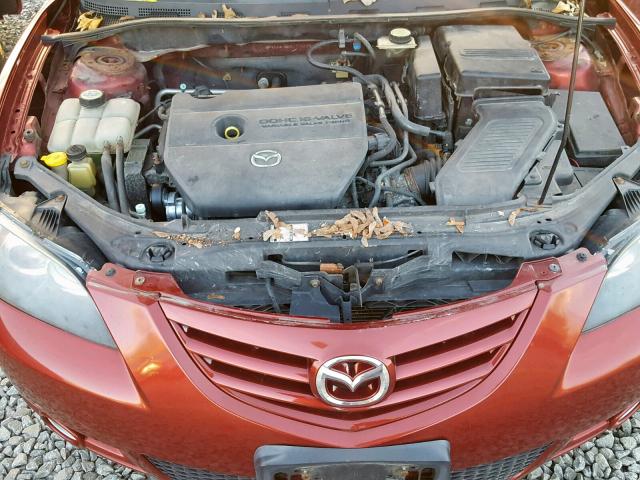 JM1BK324661535339 - 2006 MAZDA 3 S BURGUNDY photo 7