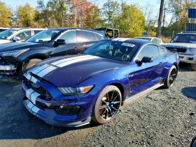 1FA6P8JZ9J5501142 - 2018 FORD MUSTANG SH BLUE photo 2