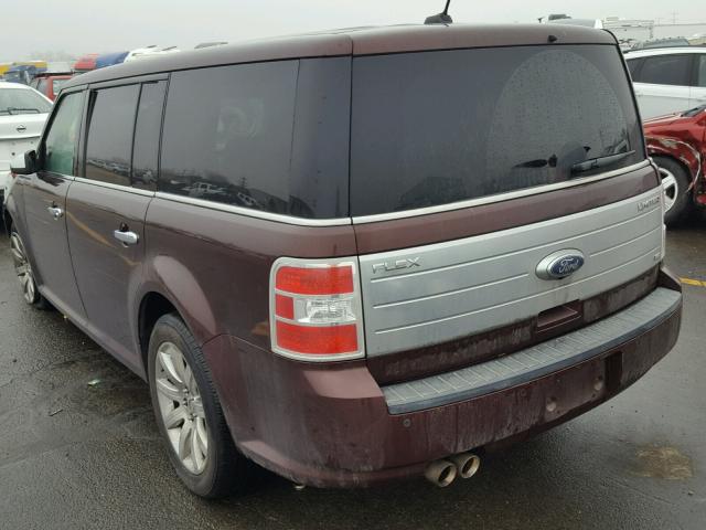 2FMHK6DC3ABA81835 - 2010 FORD FLEX LIMIT MAROON photo 3