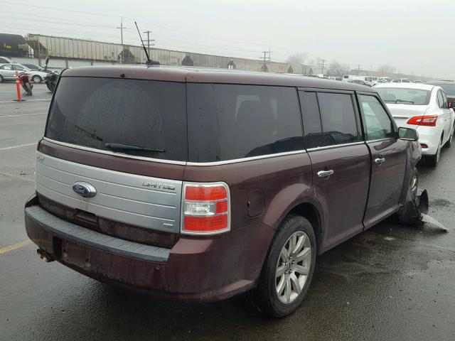 2FMHK6DC3ABA81835 - 2010 FORD FLEX LIMIT MAROON photo 4