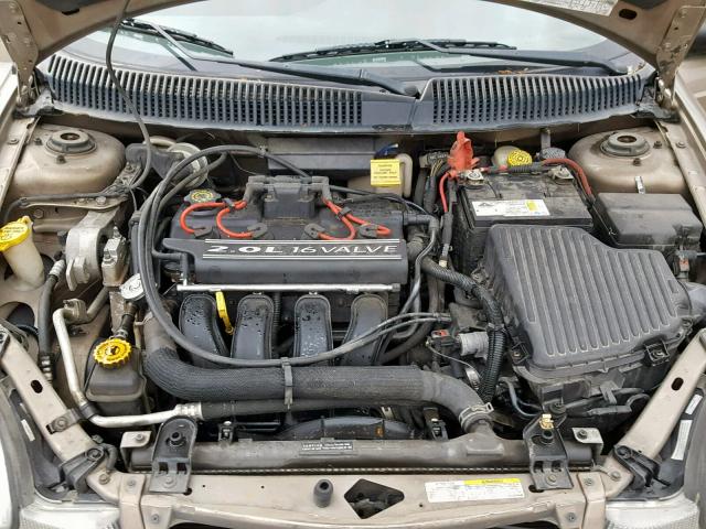 1B3ES46C72D565920 - 2002 DODGE NEON SE BROWN photo 7