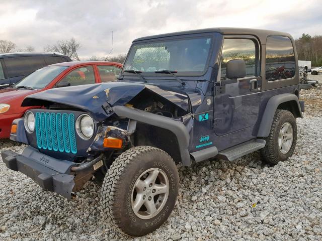 1J4FA39S36P775996 - 2006 JEEP WRANGLER X BLUE photo 2