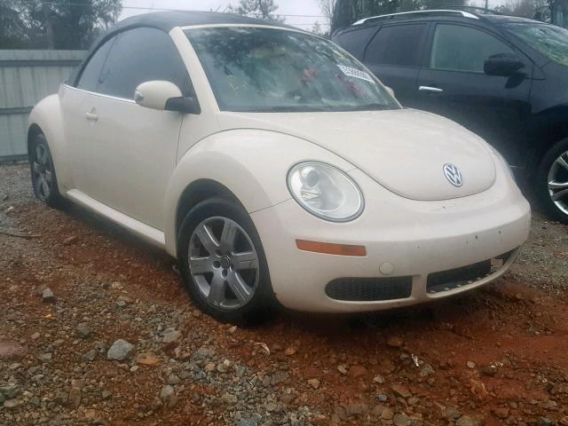 3VWRF31Y97M410442 - 2007 VOLKSWAGEN NEW BEETLE CREAM photo 1