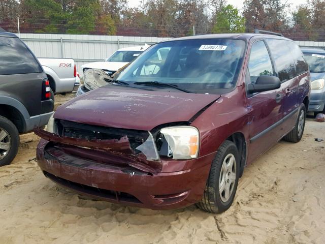 2FMZA51617BA01263 - 2007 FORD FREESTAR S RED photo 2