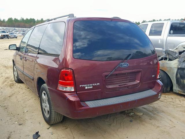 2FMZA51617BA01263 - 2007 FORD FREESTAR S RED photo 3