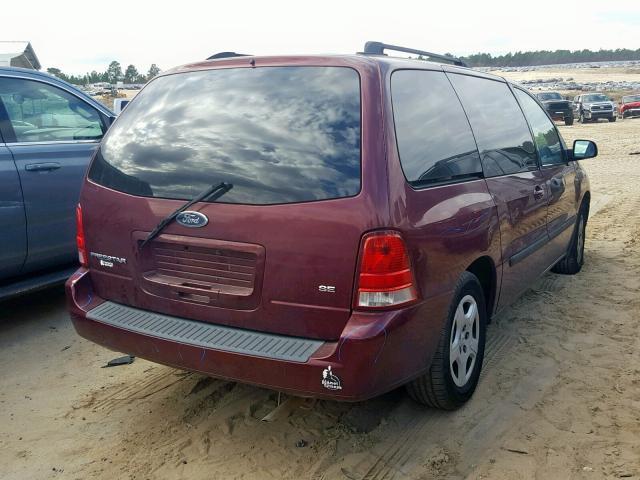 2FMZA51617BA01263 - 2007 FORD FREESTAR S RED photo 4