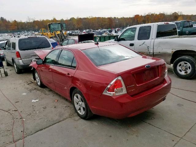 3FAHP07Z89R186702 - 2009 FORD FUSION SE RED photo 3