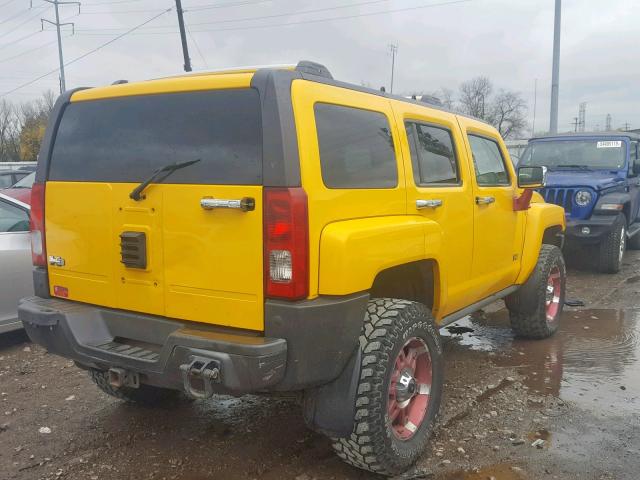 5GTDN13EX78115855 - 2007 HUMMER H3 YELLOW photo 4