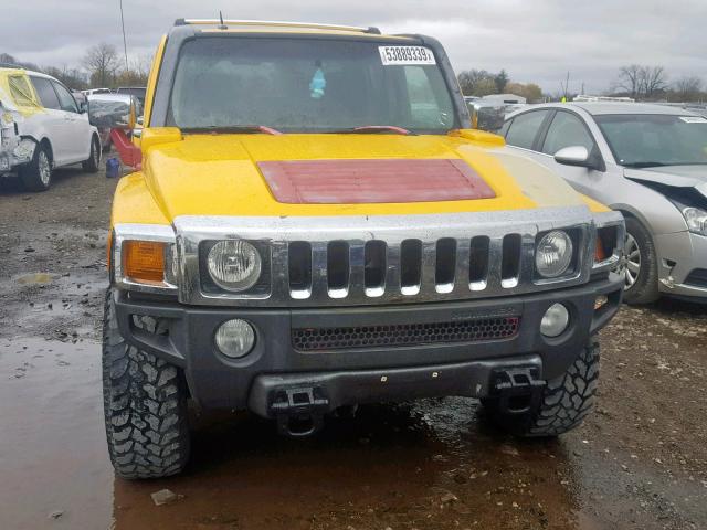 5GTDN13EX78115855 - 2007 HUMMER H3 YELLOW photo 9