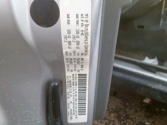 1J8HG48K96C131195 - 2006 JEEP COMMANDER Gümüş foto 10