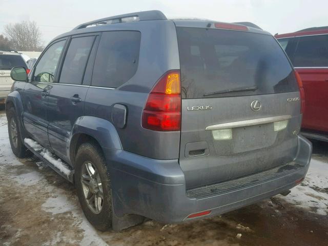 JTJBT20X430009486 - 2003 LEXUS GX 470 GRAY photo 3