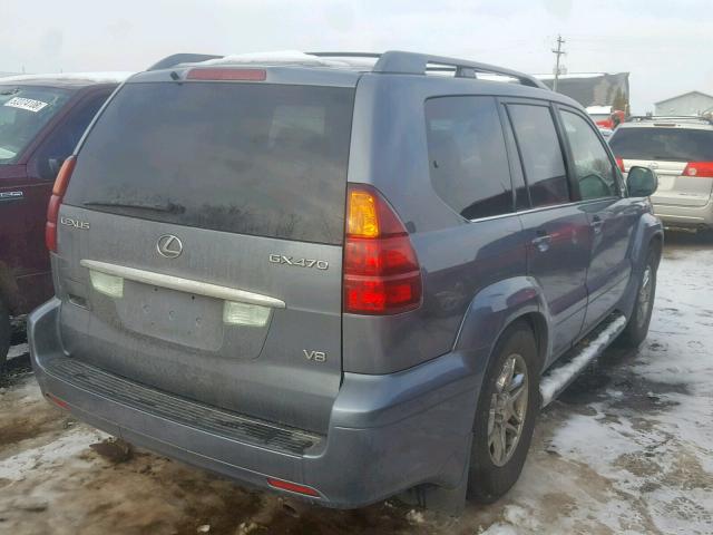 JTJBT20X430009486 - 2003 LEXUS GX 470 GRAY photo 4