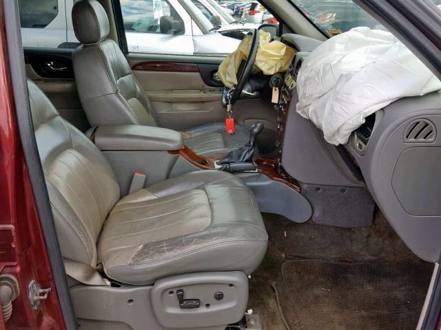 1GKDT13S632191111 - 2003 GMC ENVOY BURGUNDY photo 5