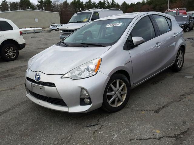 JTDKDTB31C1015661 - 2012 TOYOTA PRIUS C SILVER photo 2