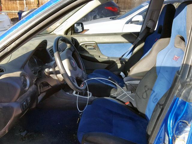 JF1GD706X4L508714 - 2004 SUBARU IMPREZA WR BLUE photo 5