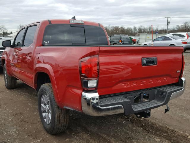3TMAZ5CN1JM059541 - 2018 TOYOTA TACOMA DOU RED photo 3