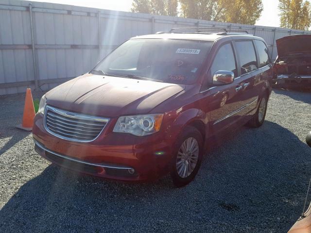 2C4RC1GG2CR134039 - 2012 CHRYSLER TOWN & COU RED photo 2