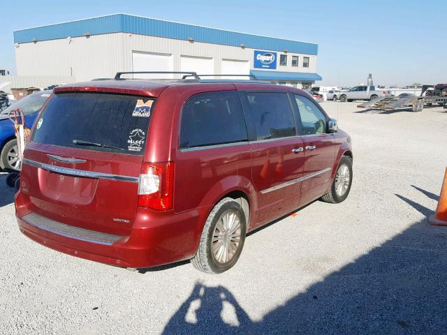 2C4RC1GG2CR134039 - 2012 CHRYSLER TOWN & COU RED photo 4