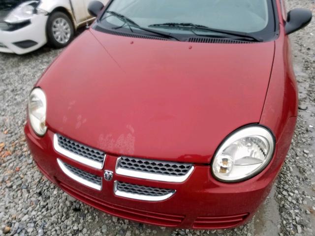 1B3ES56C45D283213 - 2005 DODGE NEON SXT RED photo 9