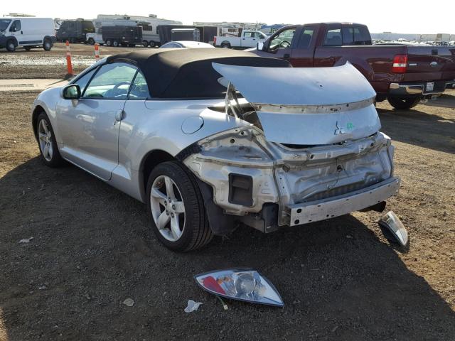 4A3AL25F38E040654 - 2008 MITSUBISHI ECLIPSE SP SILVER photo 3