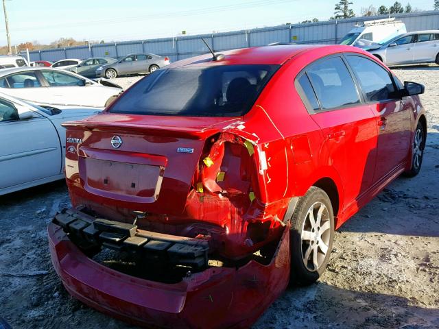 3N1AB6AP9CL690063 - 2012 NISSAN SENTRA 2.0 RED photo 4