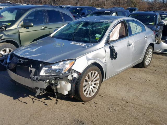 2G4GS5EK2C9154974 - 2012 BUICK REGAL PREM SILVER photo 2