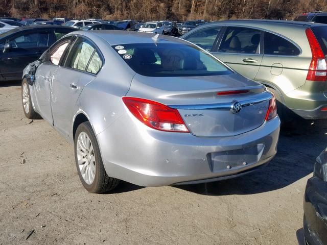 2G4GS5EK2C9154974 - 2012 BUICK REGAL PREM SILVER photo 3