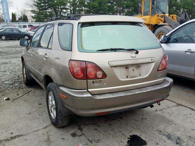 JT6HF10U9X0033123 - 1999 LEXUS RX 300 GOLD photo 3