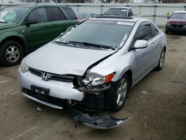 2HGFG11938H566526 - 2008 HONDA CIVIC EXL SILVER photo 2