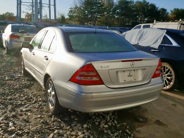 WDBRF61J82E002504 - 2002 MERCEDES-BENZ C 240 SILVER photo 3