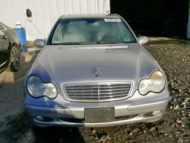 WDBRF61J82E002504 - 2002 MERCEDES-BENZ C 240 SILVER photo 9