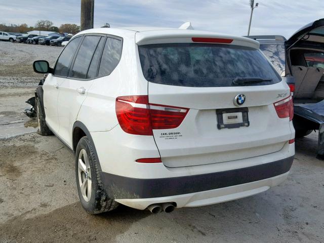 5UXWX5C56BL715634 - 2011 BMW X3 XDRIVE2 WHITE photo 3