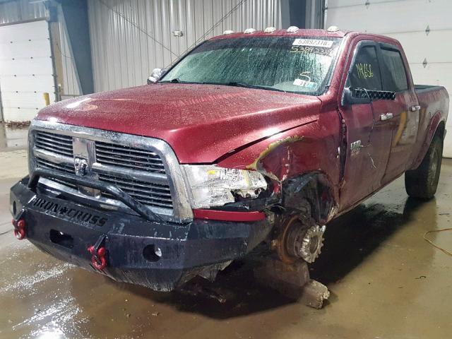 3C6UD5DL0CG240986 - 2012 DODGE RAM 2500 S RED photo 2