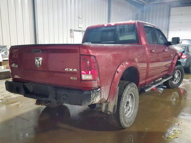 3C6UD5DL0CG240986 - 2012 DODGE RAM 2500 S RED photo 4