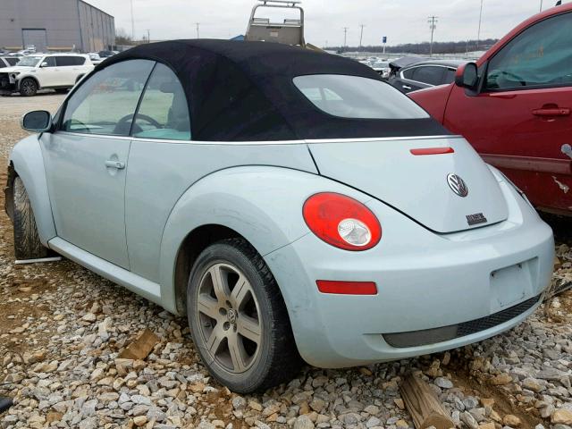 3VWRF31Y06M333748 - 2006 VOLKSWAGEN NEW BEETLE BLUE photo 3