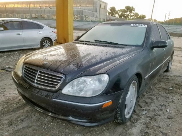 WDBNG75J92A225427 - 2002 MERCEDES-BENZ S 500 BLACK photo 2