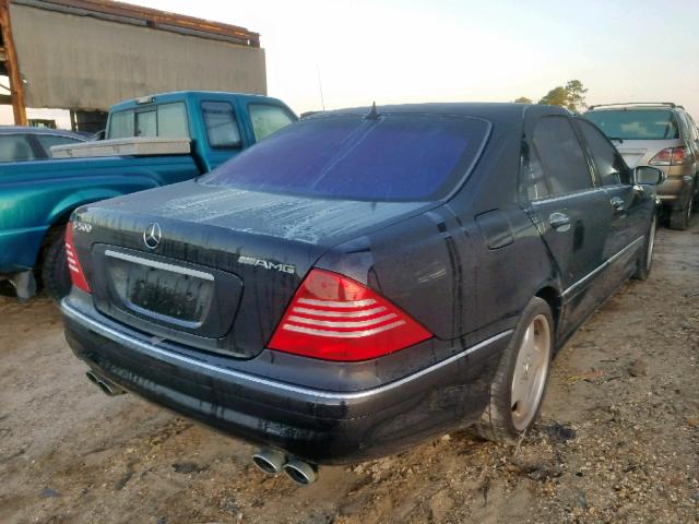 WDBNG75J92A225427 - 2002 MERCEDES-BENZ S 500 BLACK photo 4