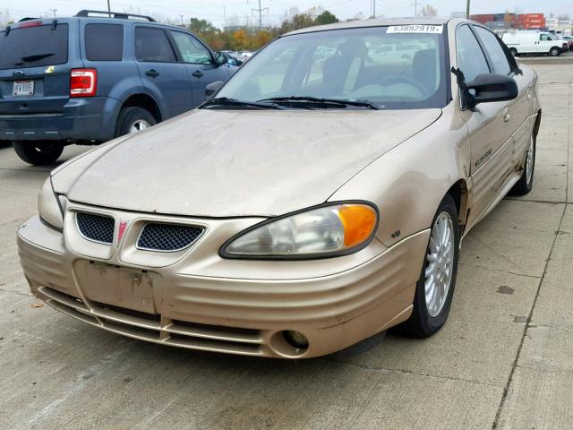 1G2NF52E31M594656 - 2001 PONTIAC GRAND AM S GOLD photo 2