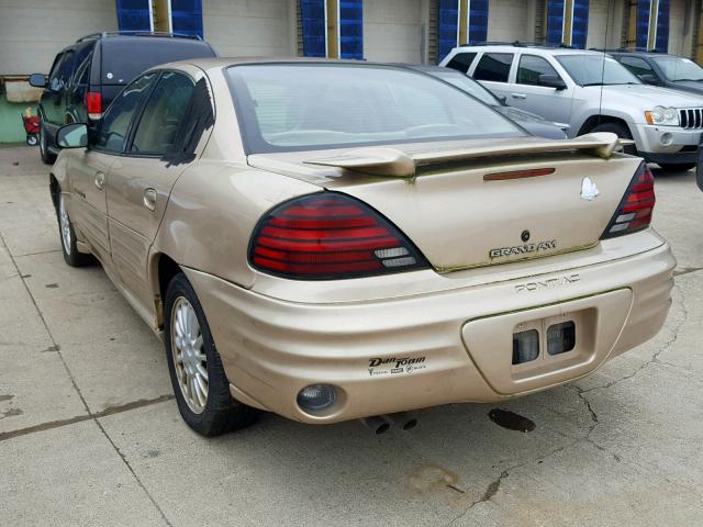 1G2NF52E31M594656 - 2001 PONTIAC GRAND AM S GOLD photo 3