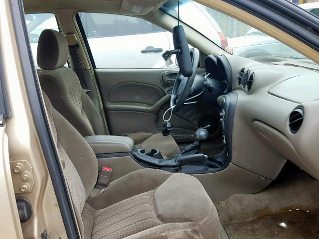 1G2NF52E31M594656 - 2001 PONTIAC GRAND AM S GOLD photo 5