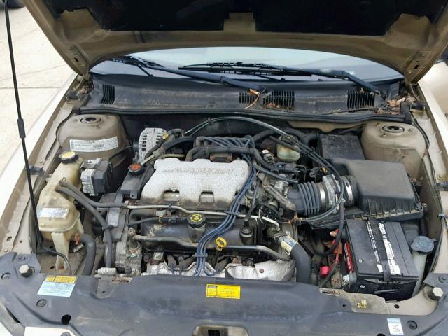 1G2NF52E31M594656 - 2001 PONTIAC GRAND AM S GOLD photo 7