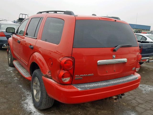 1D4HB58D15F521365 - 2005 DODGE DURANGO LI RED photo 3