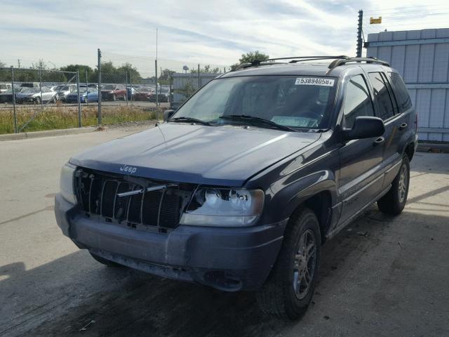 1J4GX48S84C113040 - 2004 JEEP GRAND CHER BLUE photo 2