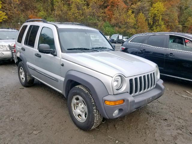 1J4GL48K74W273453 - 2004 JEEP LIBERTY SP SILVER photo 1