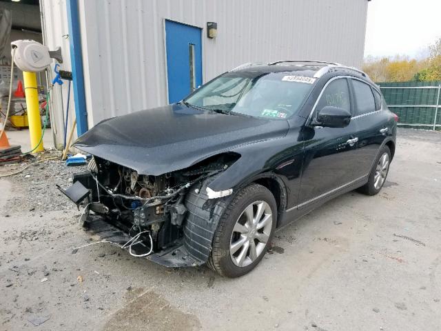 JNKAJ09F48M350825 - 2008 INFINITI EX35 BASE BLACK photo 2
